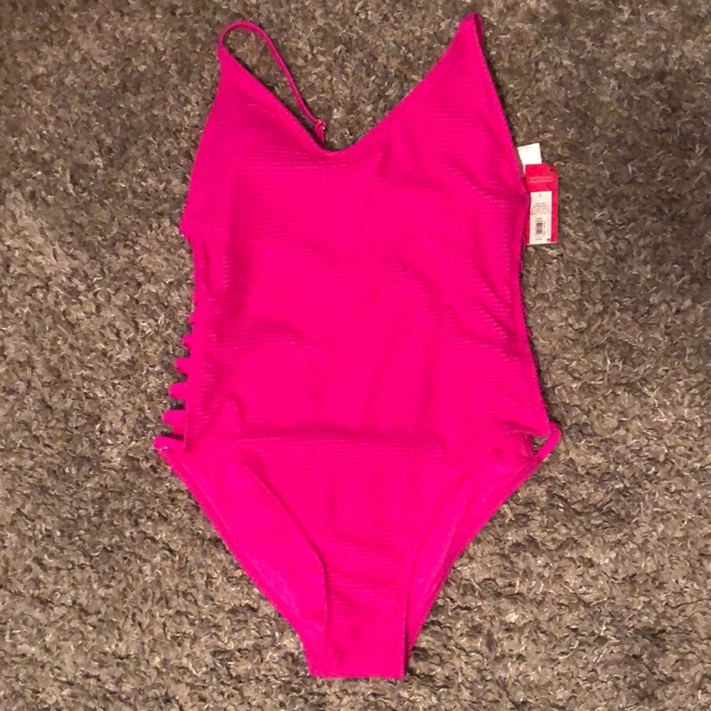 Hot Pink Cut Swimsuit